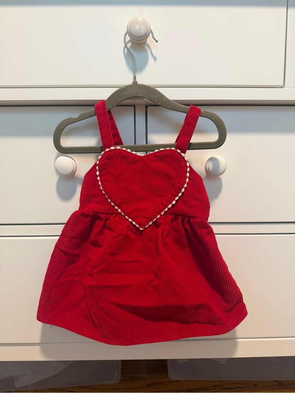 Old Navy Red Corduroy Heart Dress